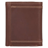 Leather Triple-Stitched Trifold Wallet