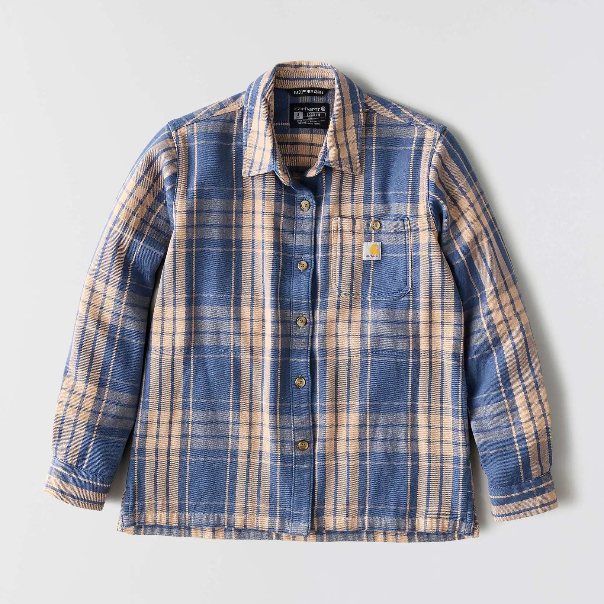 Women's TENCEL™ Fiber Series Loose Fit Twill Plaid Shirt