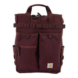 28L Nylon Cinch-Top Convertible Tote Backpack
